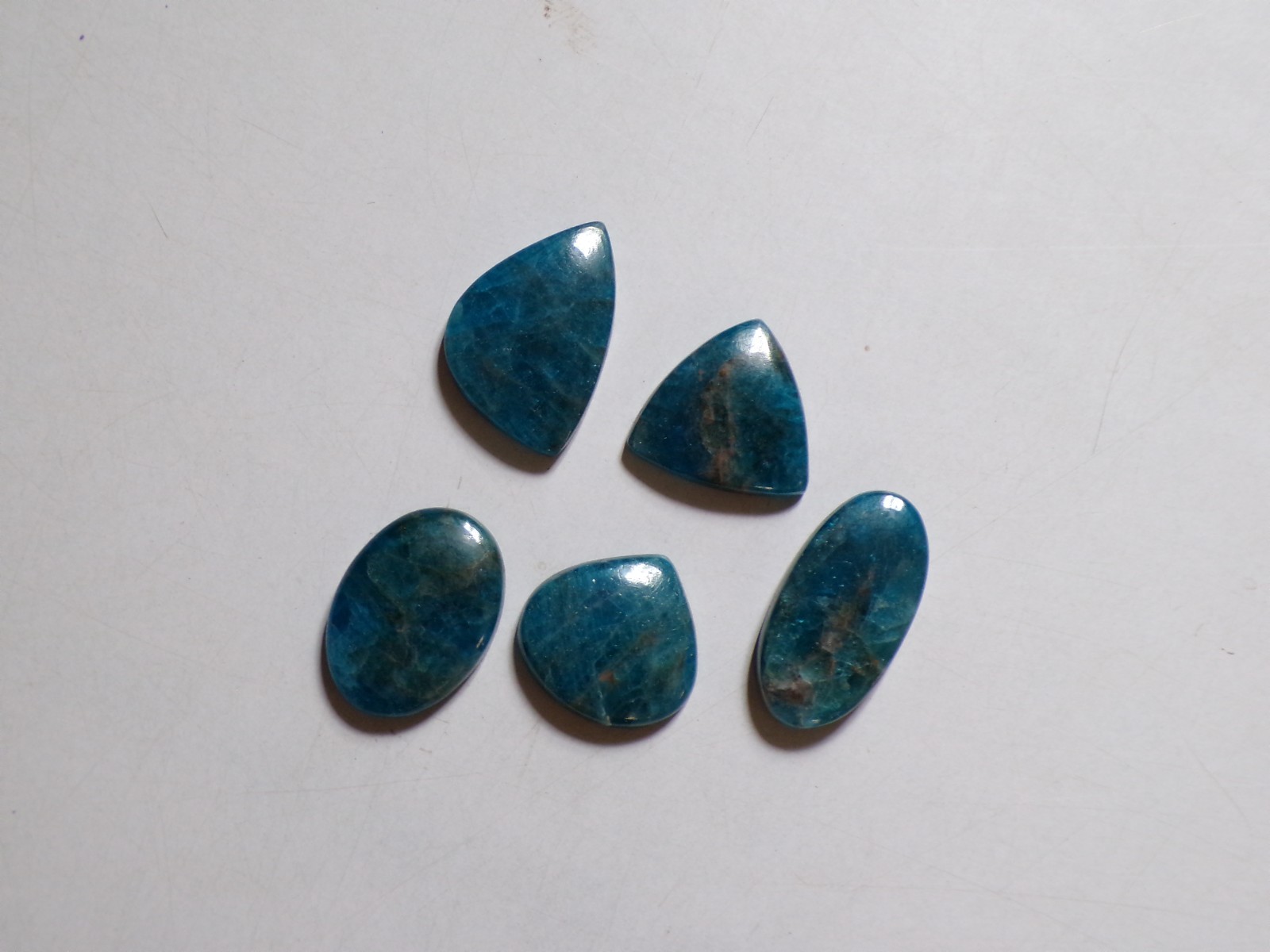 155.60 Cts Natural Apatite 05 Pcs Lot Loose Cabochon Gemstone 14