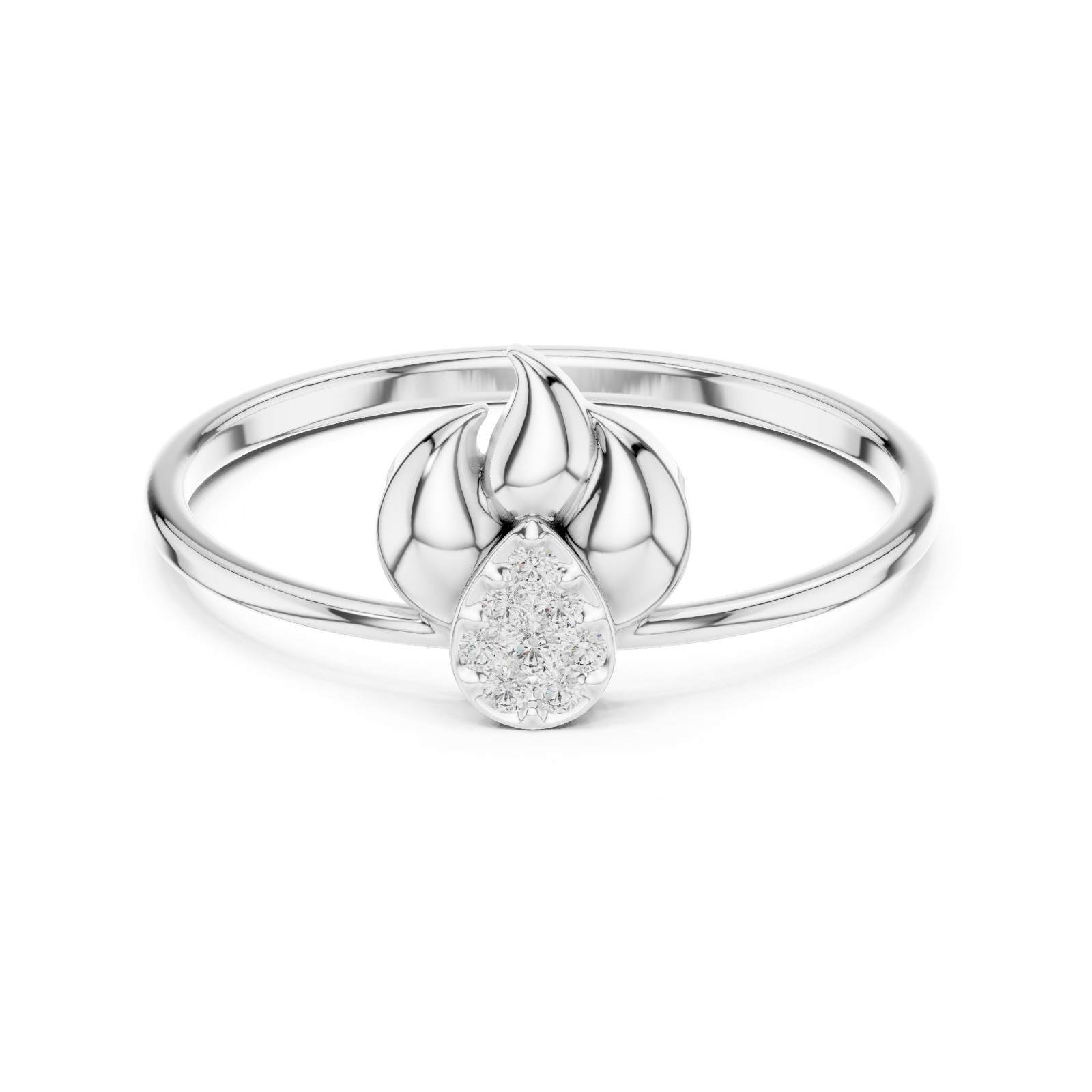 Natural Certified Round Cut Diamond Luxury Designer Style Ring 14K Gold Over