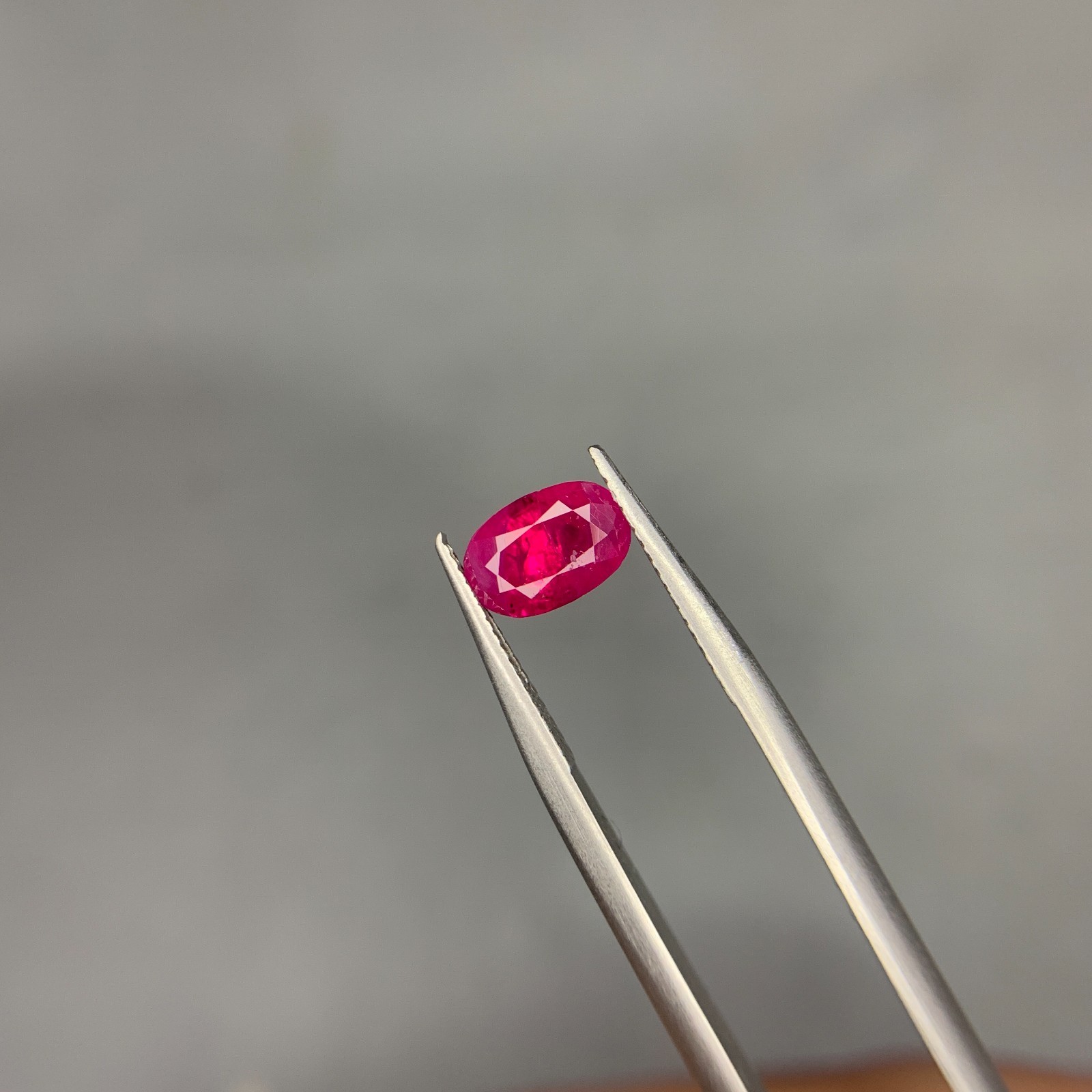 Natural Faceted Ruby Oval Cut Loose Gemstone-1.39 Carats