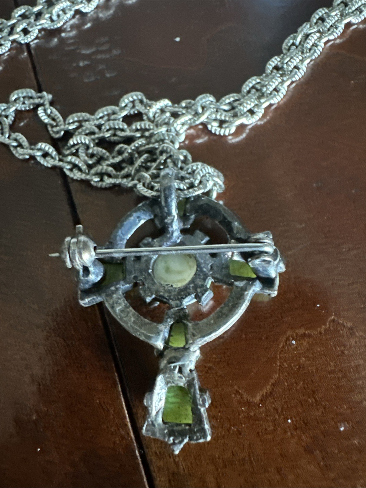 Connemara Marble Irish Jewelry Necklace Cross Vintage