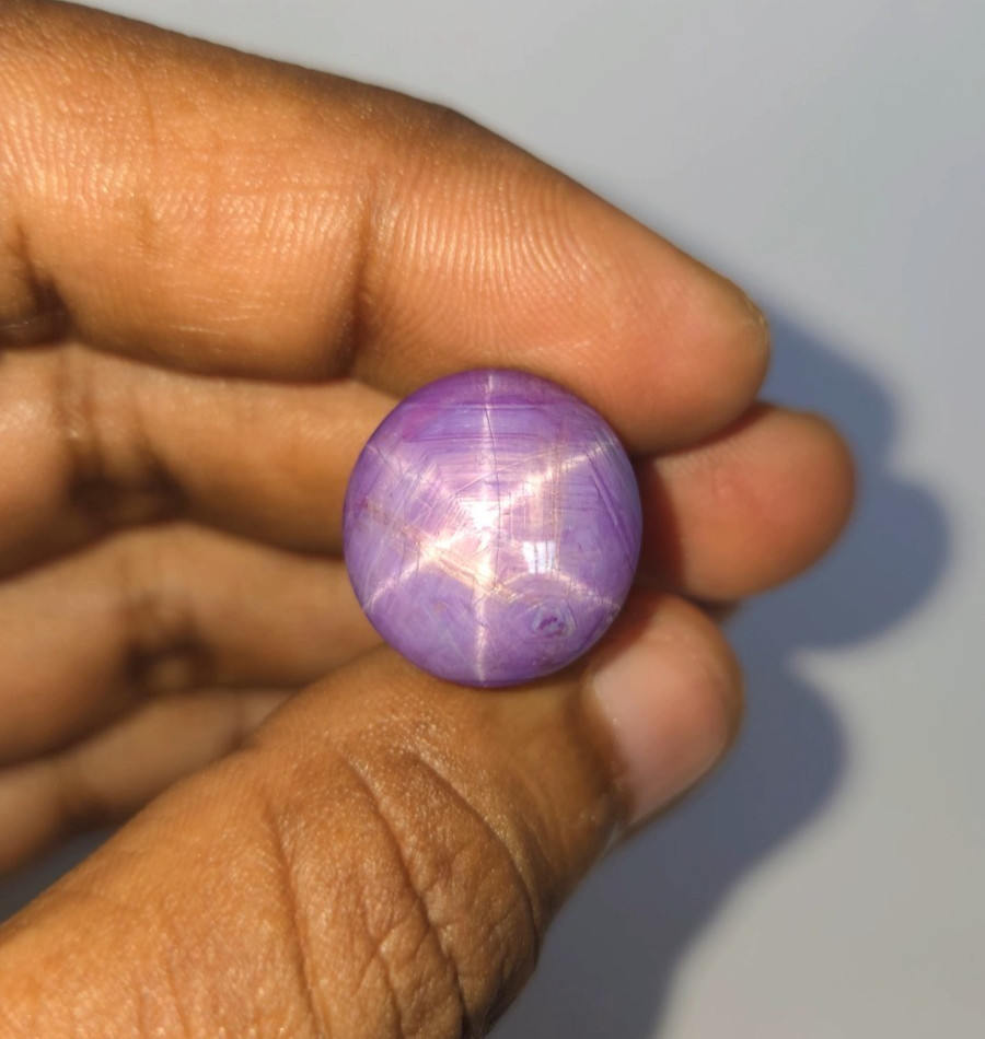 Natural 39.55 ct Star Sapphire Purple Oval Cabochon untreated loose gemstone