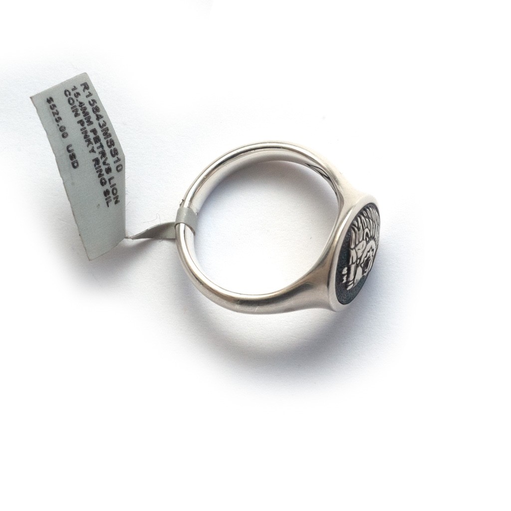 DAVID YURMAN New Men’s 15.4mm PETRVS Lion Coin Pinky Ring Size 10