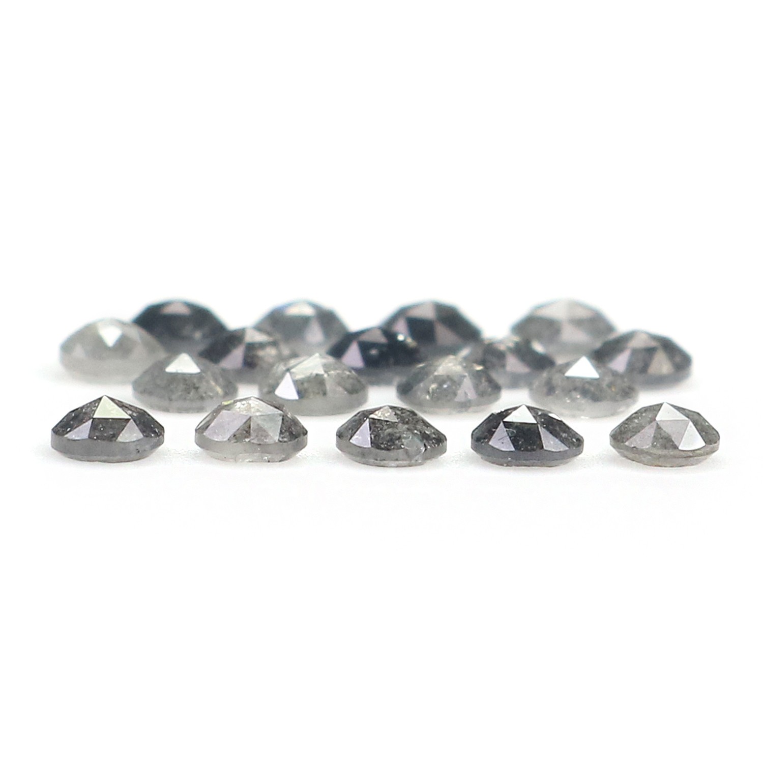 1.18 CT Natural Loose Round Shape Diamond 2.40 MM Salt And Pepper Diamond NQ1844