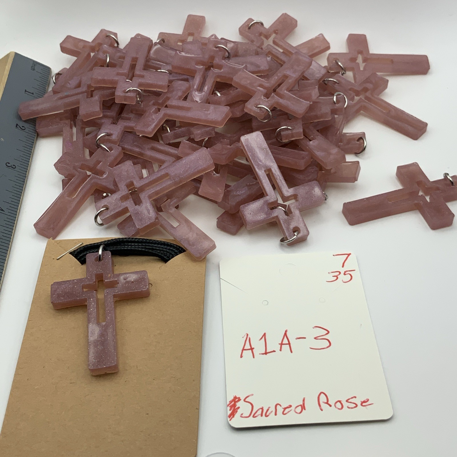 House Of David Handmade Cross Necklace Sacred Rose Bulk Available