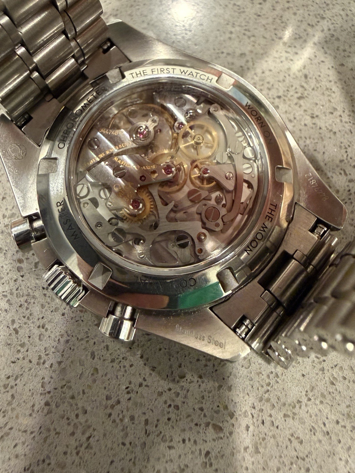 Omega Speedmaster Moonwatch Sapphire Sandwich 3861 2025 Year -Full Set Warranty