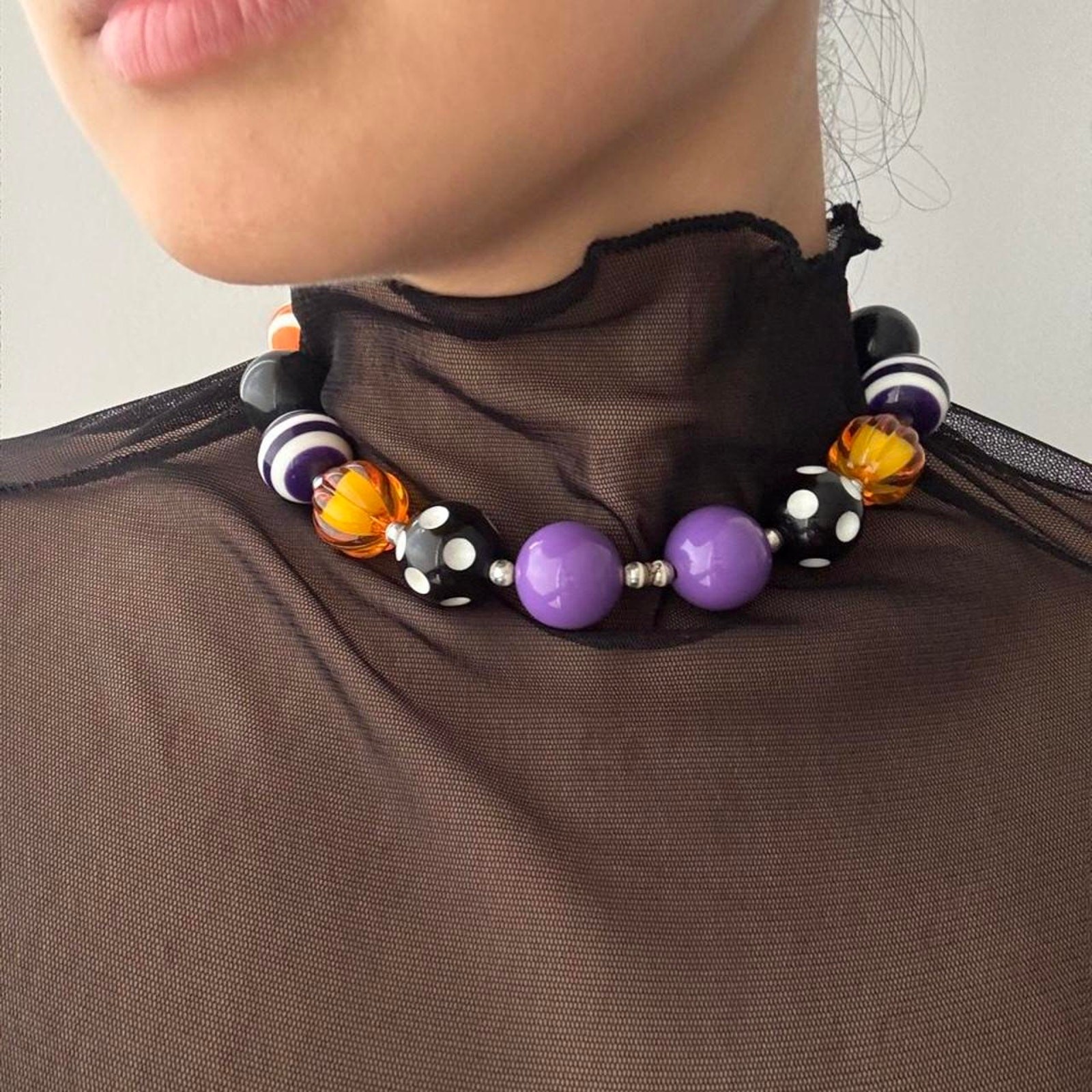 Vintage statement necklace featuring oversized