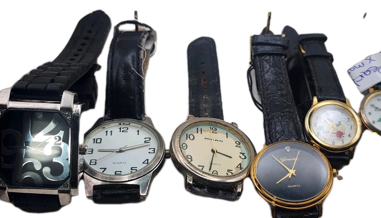 Lot Of 9 Vintage Estate Sale Watches. Working W New Batteries. Condition Varies