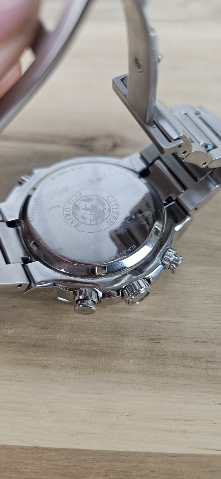Citizen Eco-Drive Chronograph Solar Quartz 48.5mm BlueDial WR200 Watch Working
