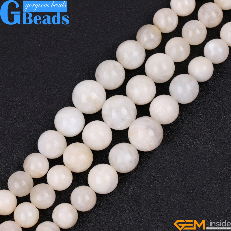 Assorted Natural Gemstone Beaded Necklace Jewelry 6–14mm Graduated Beads Strand