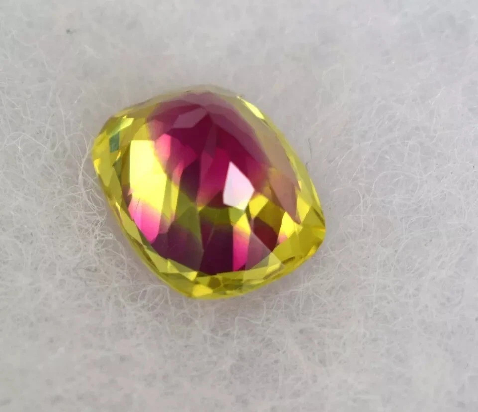 Gemstone Natural Pitambari Sapphire Bi-Color 9.80 Carat Cushion Cut Certified