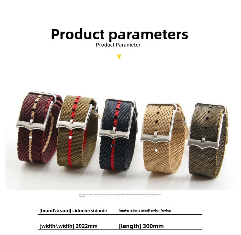 One Piece Soft Nylon Watch Bands Mens Sport Strap 20/22mm for Tudor with Tools
