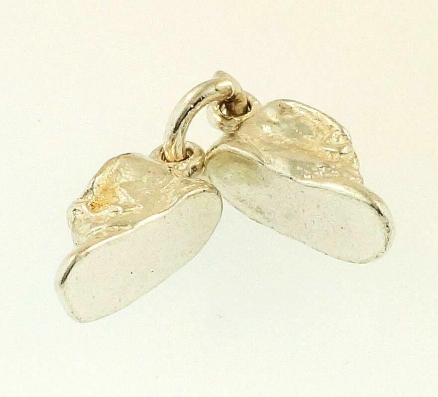 Sterling Silver Baby Boots Charm (4x10mm)