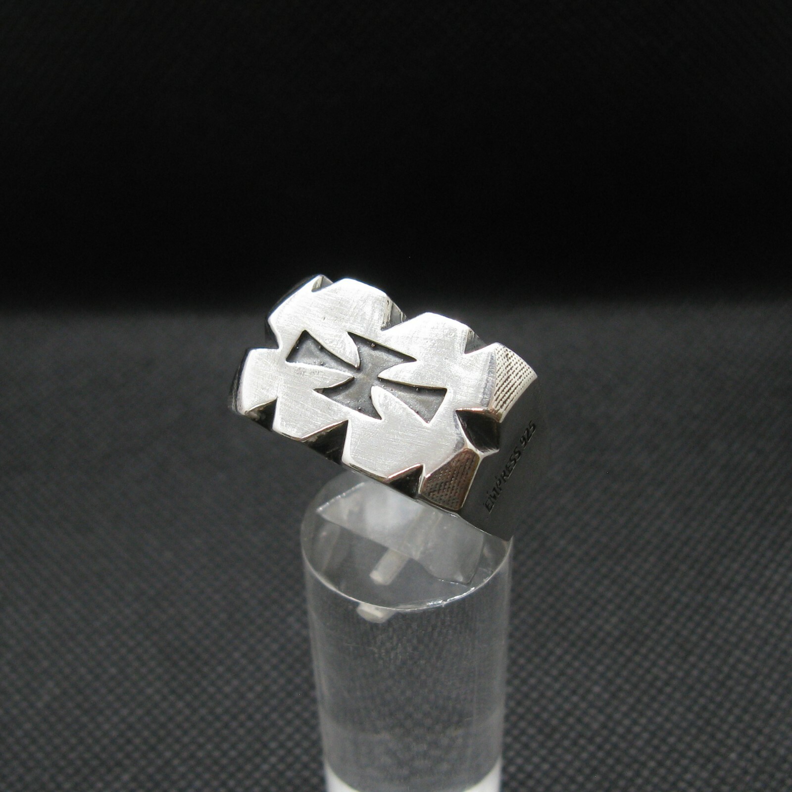 Sterling Silver Men Ring Cross Genuine Solid Hallmarked 925 Handmade