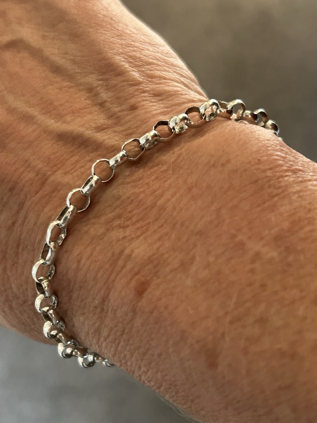 Vintage (1983 HM’d) English Sterling Silver Belcher Chain Bracelet (18cm)