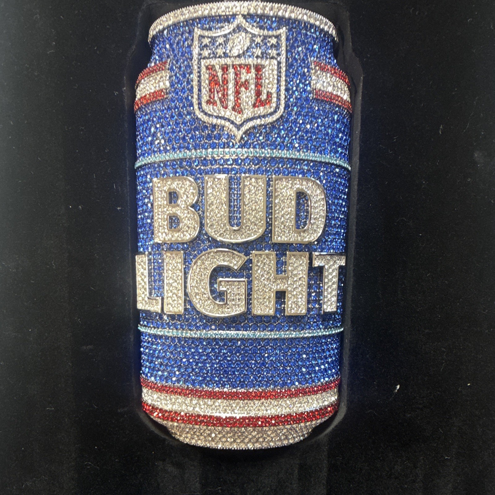 GLD x Bud Light NFL Men’s Cuban Link Chain Necklace Can Charm Pavé Signed