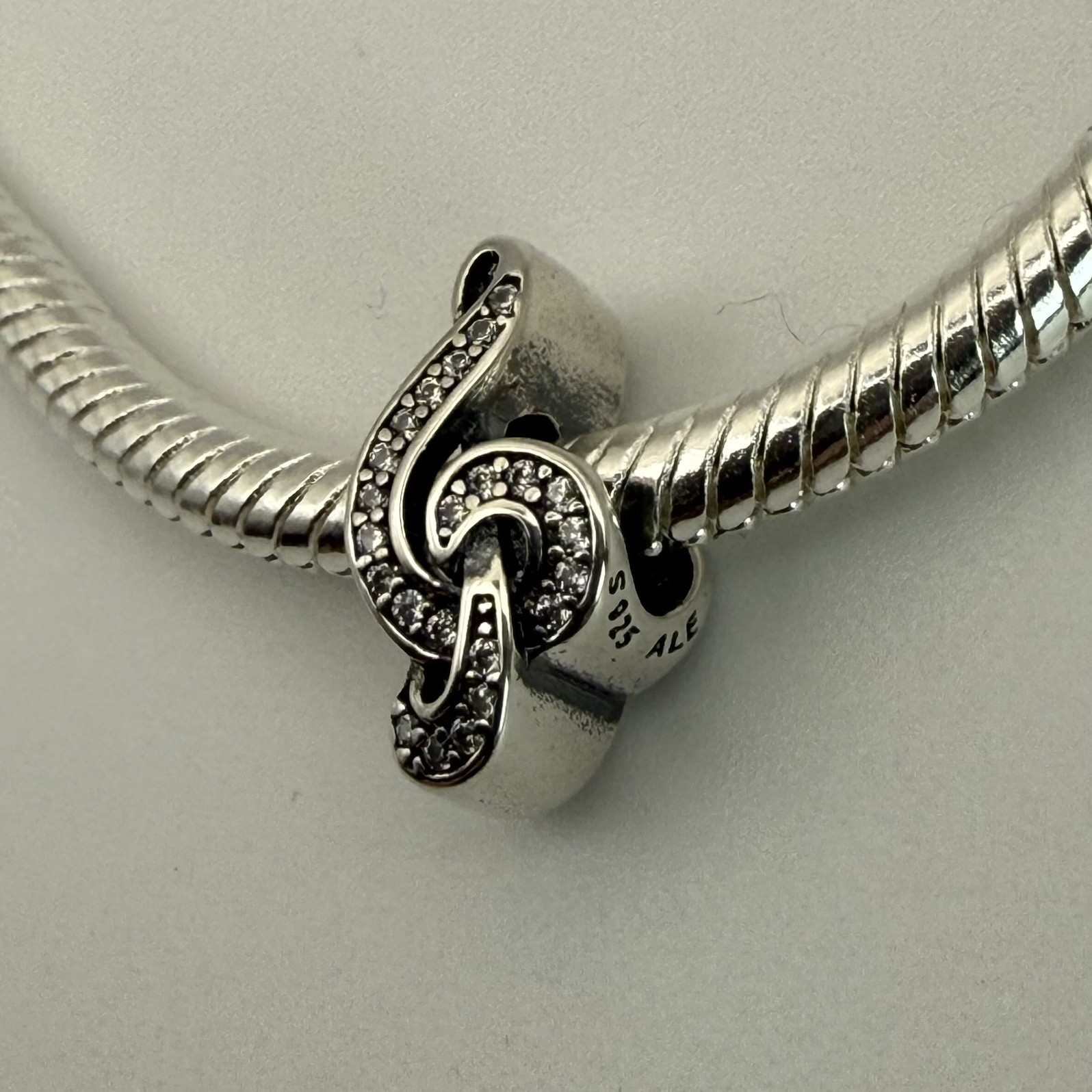 Pandora Music Treble Clef Charm S925 ALE Sparkling Notes Silver Bead