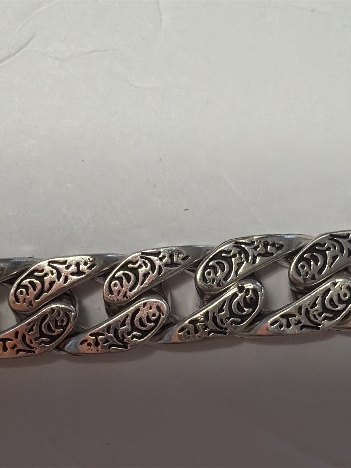 BOCAI Solid S925 Silver Bracelet Pattern Men Women Yiger Tank 20cm