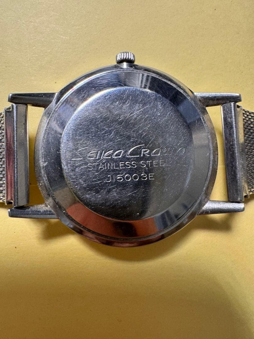 Seiko Crown J15003E Hand-winding Watch, Classic Vintage Model, Used SA621