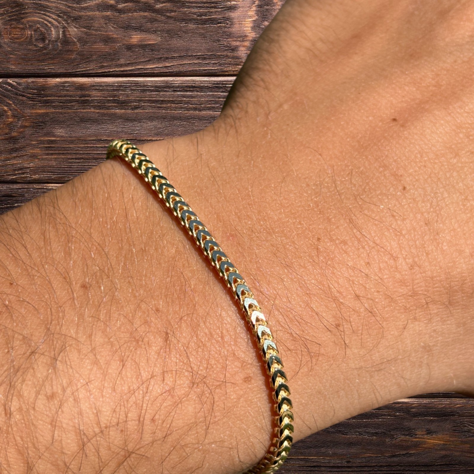 2.5mm Franco Link Bracelet – Real Solid 925 Sterling Silver Or 14k Gold Vermeil
