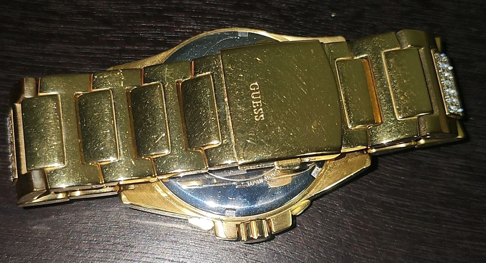 GUESS Waterpro U0799G2 Men’s Gold Tone Crystal Chrono Watch w/ Box – Working