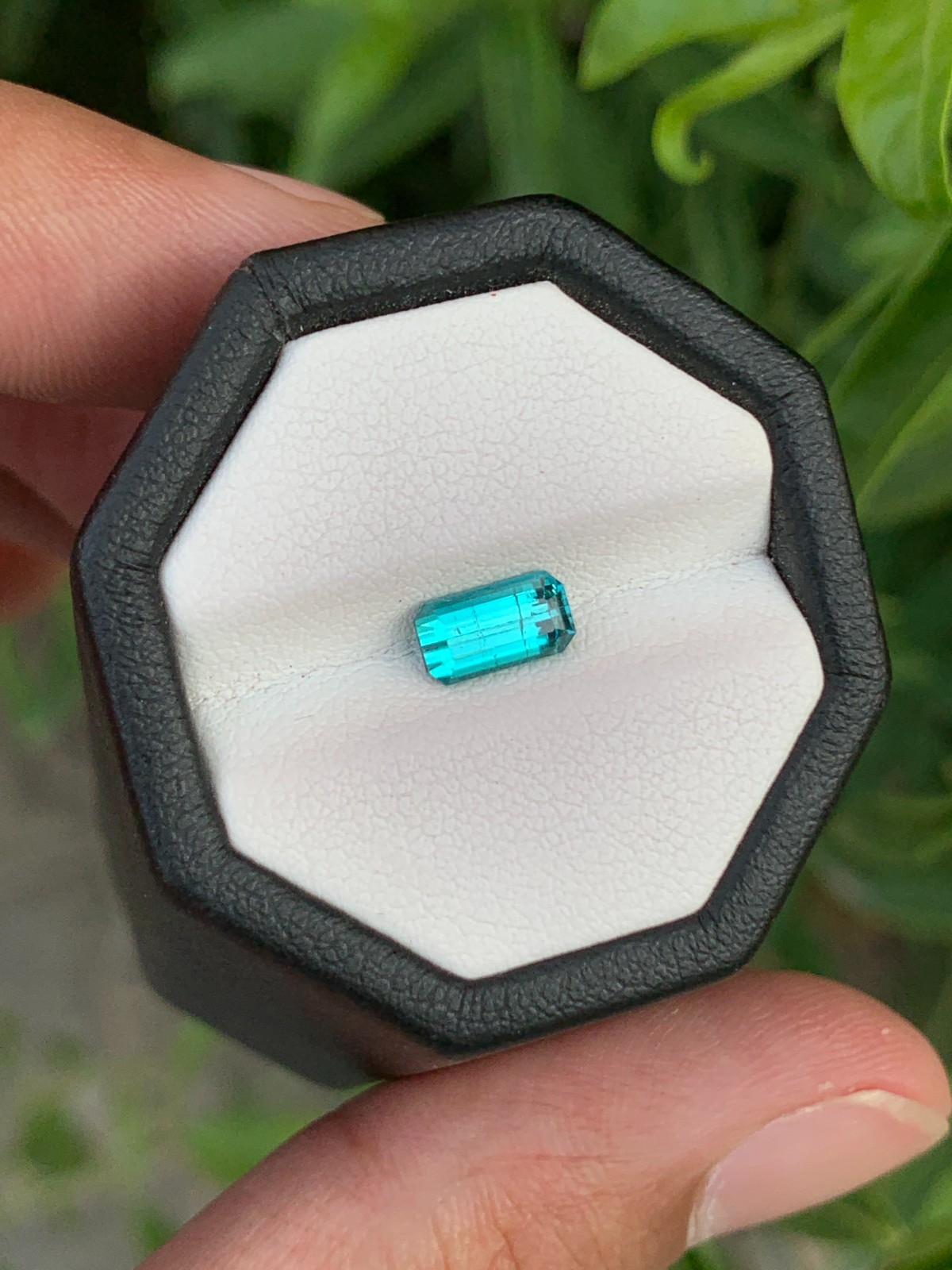 0.98 Ct Natural Lagoon Tourmaline Emerald Cut Faceted Loose Gemstone Afghanistan