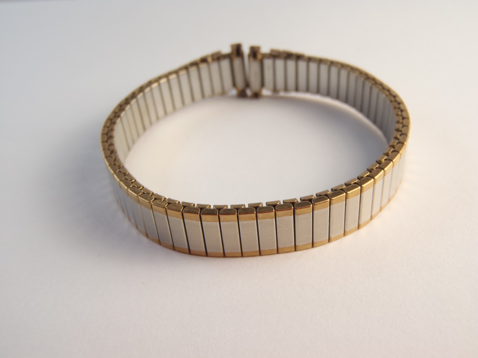 8mm – 11mm Hadley Roma Two-Tone Stainless-Steel Watch Band Straight Ends Long