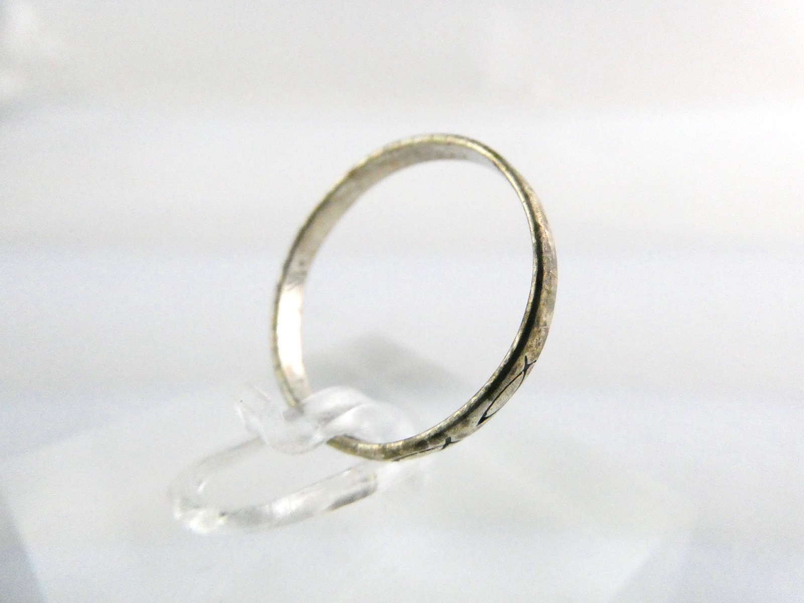 Wheeler Manufacturing Sterling Silver Icthys Fish Motif Band Ring Size 10.25 925