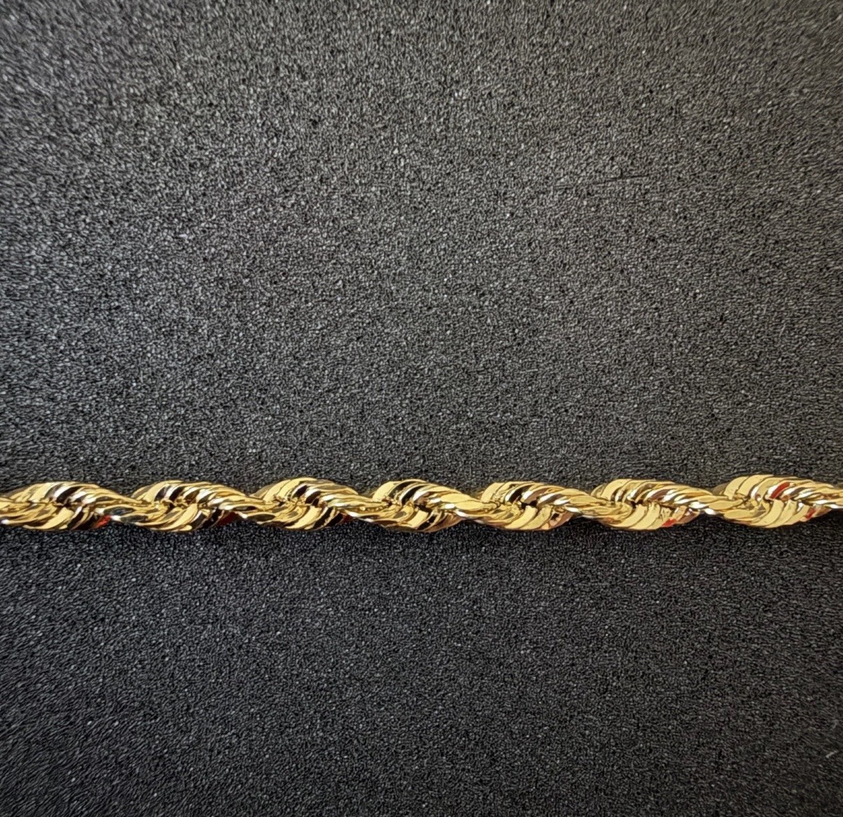 10k Gold 3mm Rope Bracelet – 7in