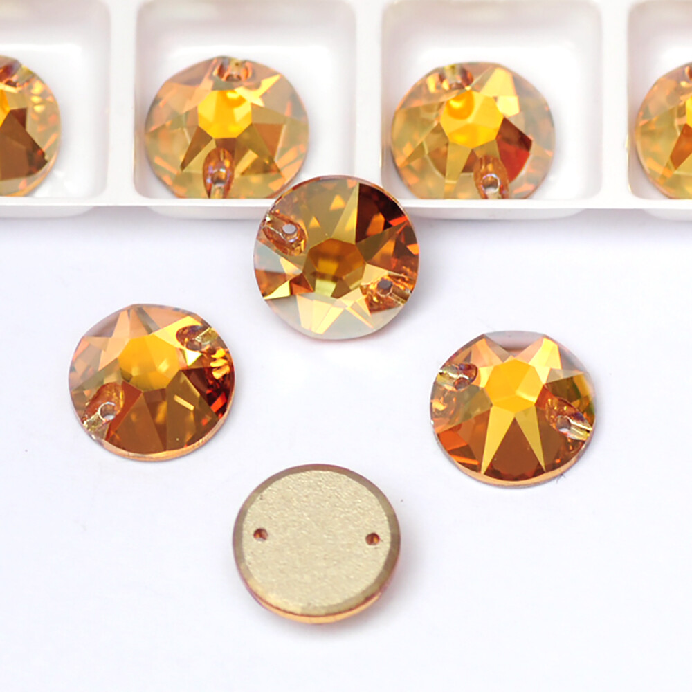 Glass Crystal AB XIRIUS Sew ON Strass Loose Rhinestones Flat Back Sewing Beads