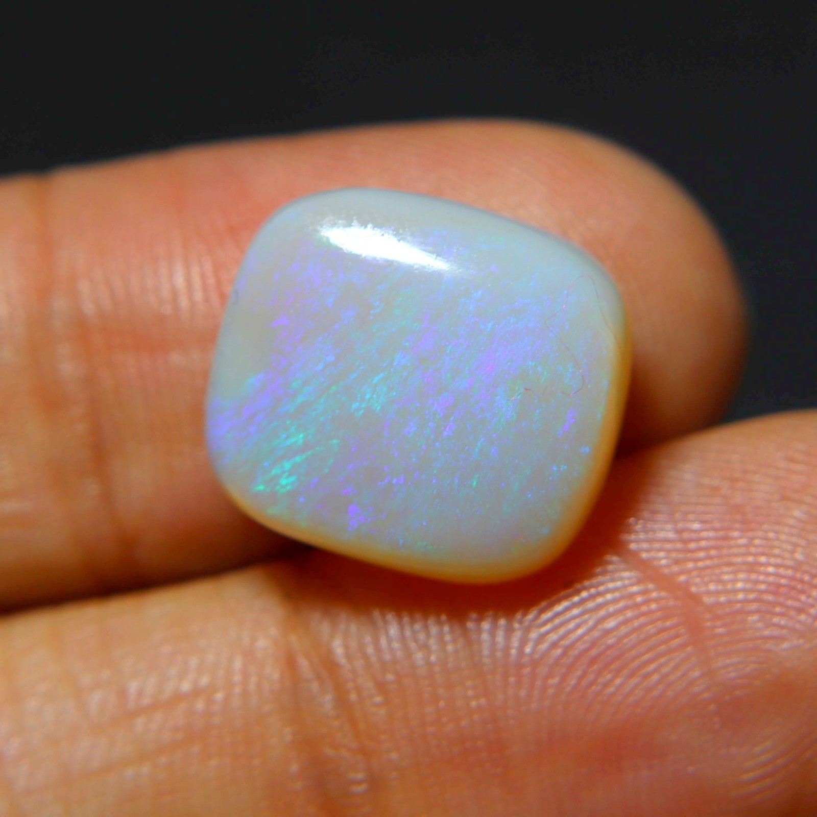 9.00 Carat Natural Australian Opal Cabochon BLUE Fire Opal Loose Opals 15X13X5MM