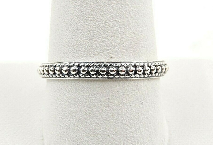 Sterling Silver Textured 3 mm Wide Band Ring – Free Gift Packaging