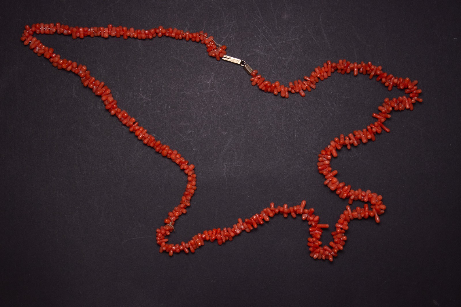 Necklace – Mediterranean Coral – Vintage 24 Gr 70cm