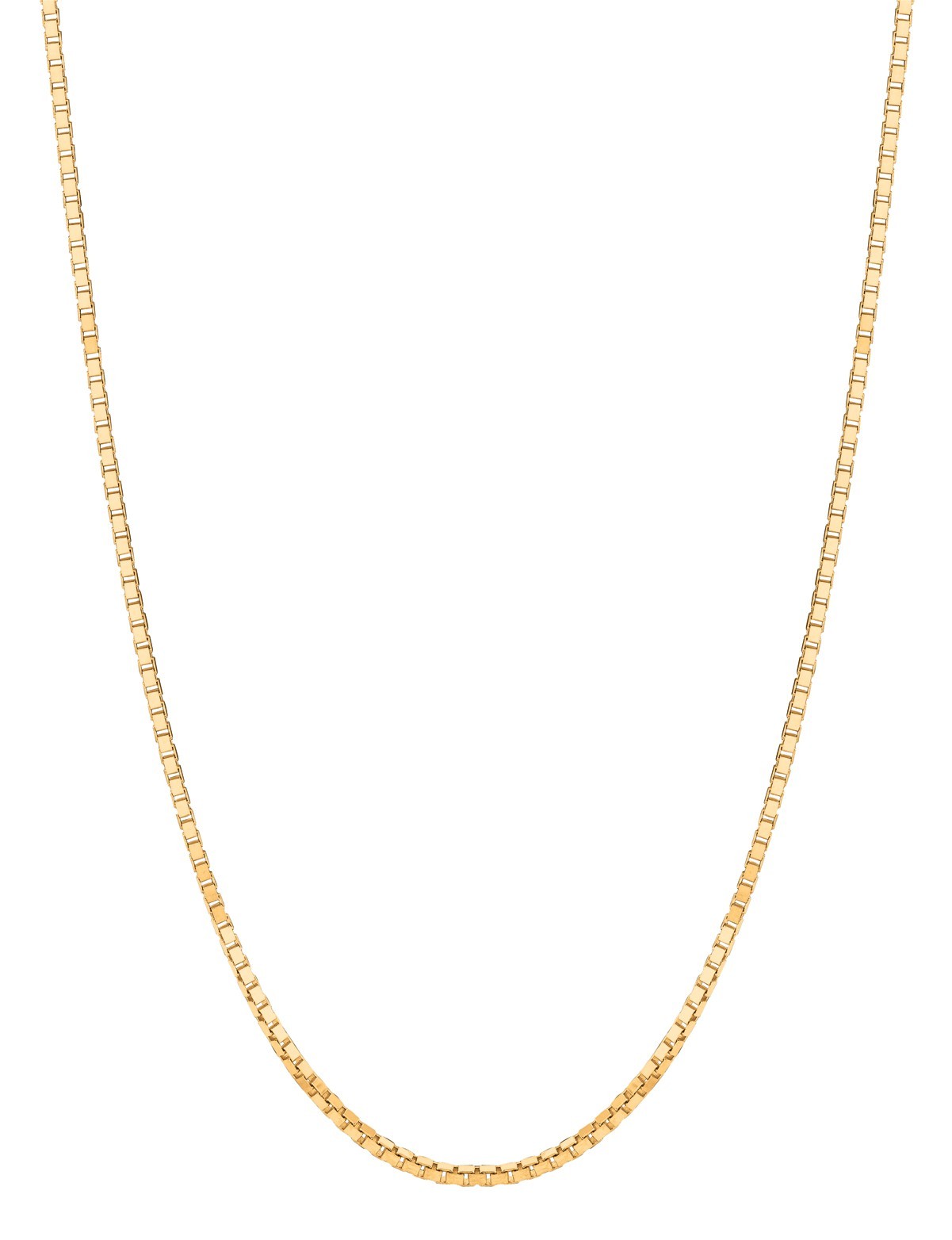18k Yellow Gold 24″ Classsic Box Link Pendant Chain/Necklace 1.4mm 10.4 grams