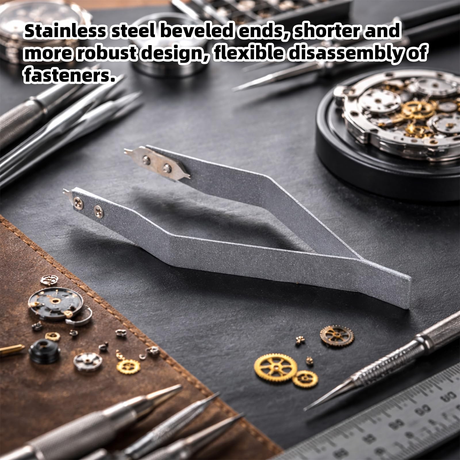 Spring Bar Tweezers for Strap & Band – Aluminum Alloy Pin Removal Tool with S…