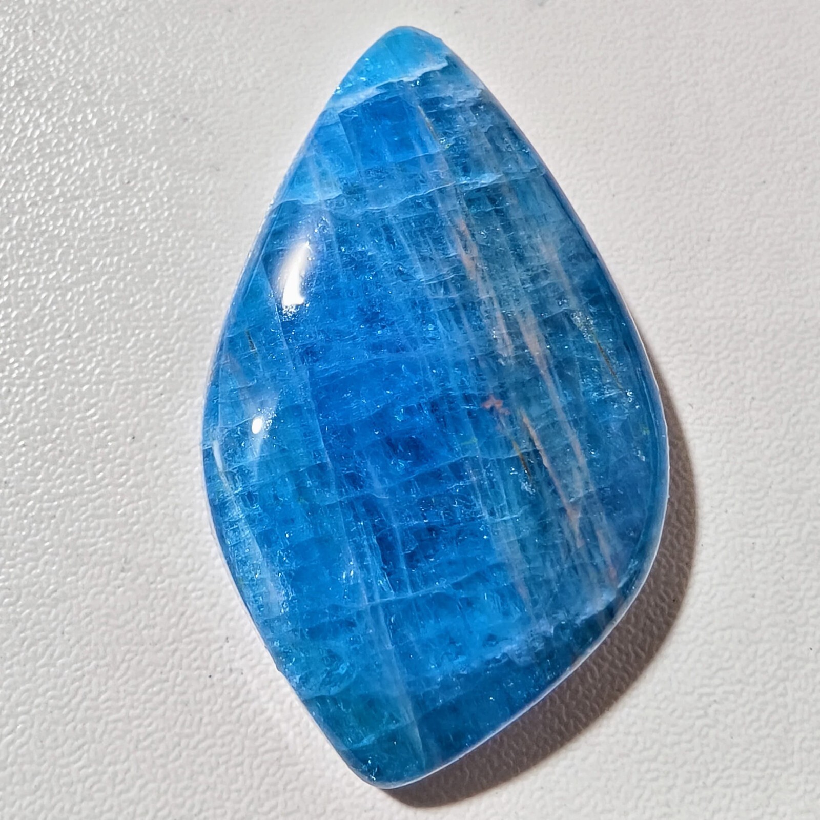 57.60 Cts Natural Blue Apatite Cabochon Gemstone 40.7×24.1×6.9 MM