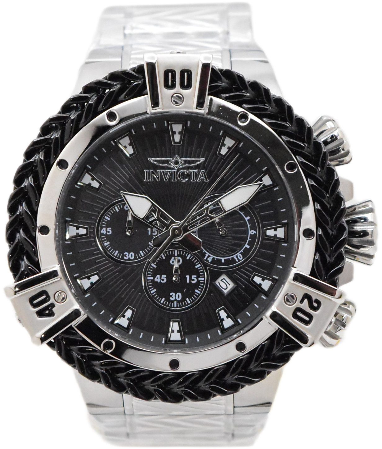 Invicta Bolt Herc Men’s Black Dial 54mm SS Chronograph Watch 48160