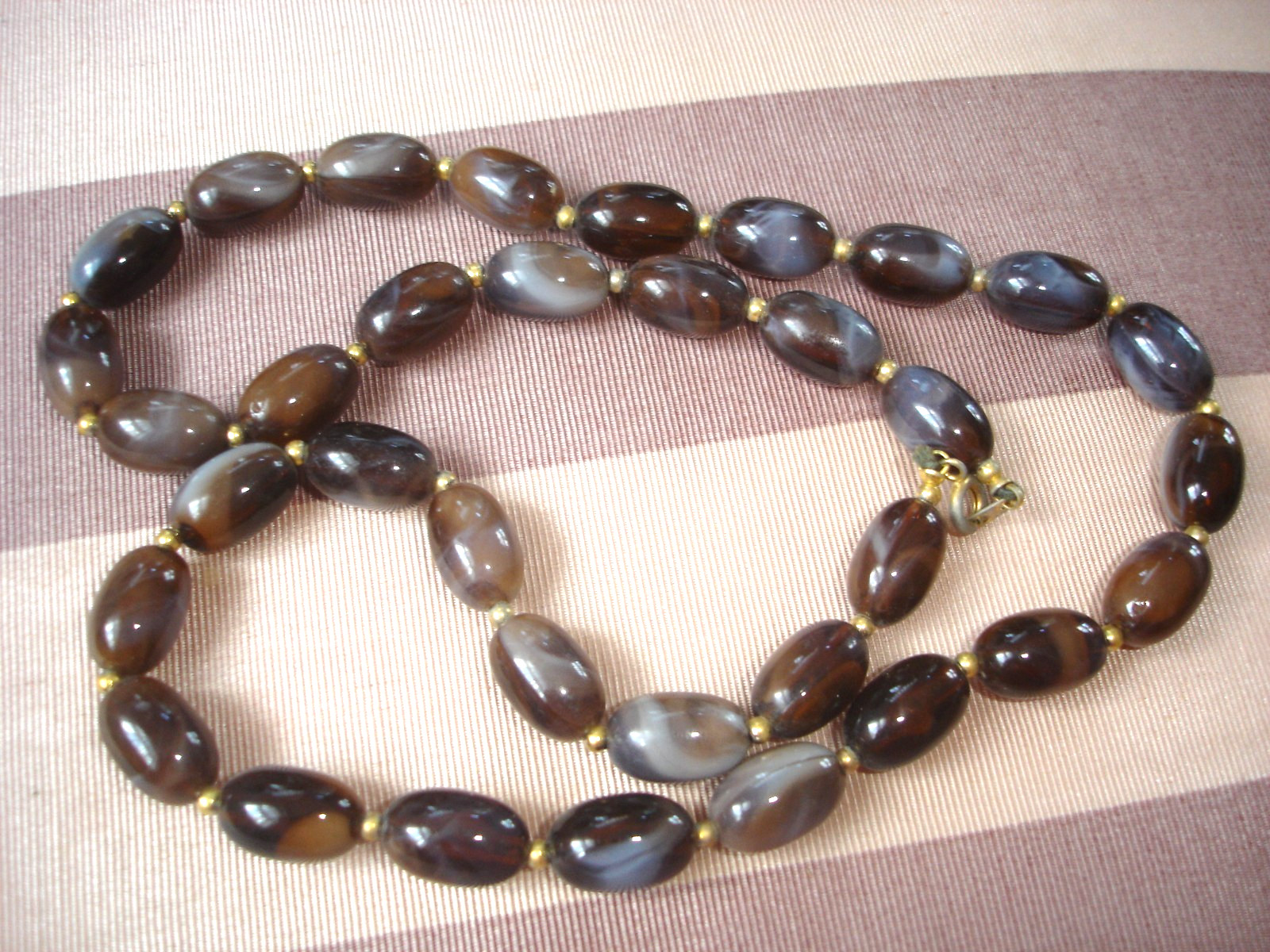 Vintage LOT 9 BEAD Necklaces- Multicolor, Blue, Brown, Black & White-Some Chunky