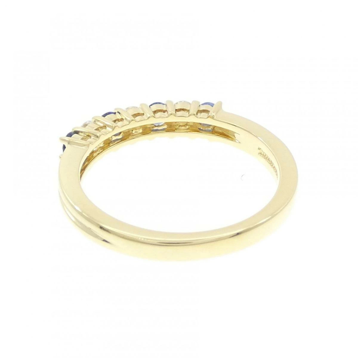 Tiffany & Co. Sapphire Ring Diamond 750 Yellow Gold US 6-6.25 EU 52.5 Ladies