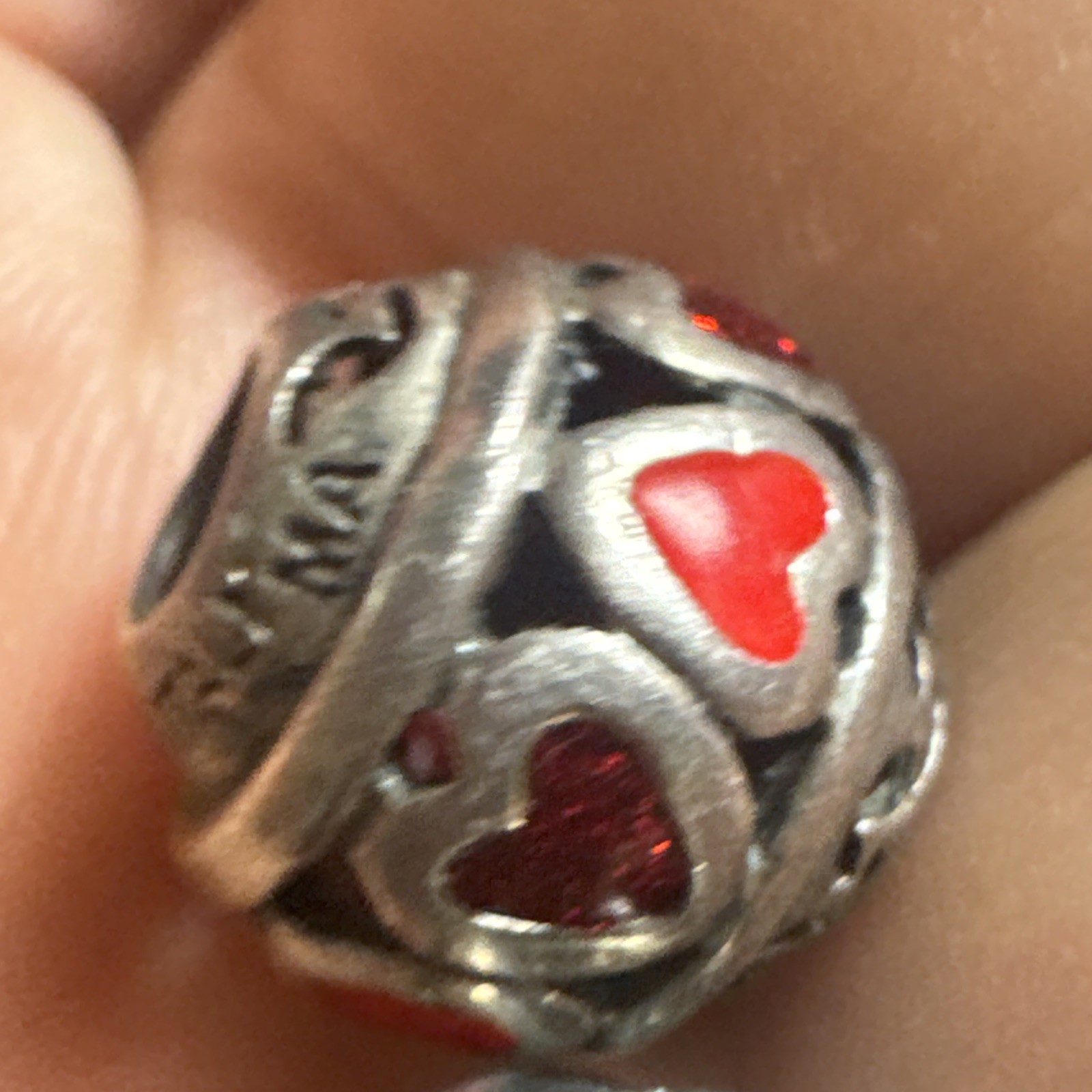 Michael Anthony Italy MA Sterling Silver 925 Charm Multi Red Hearts Lot Love
