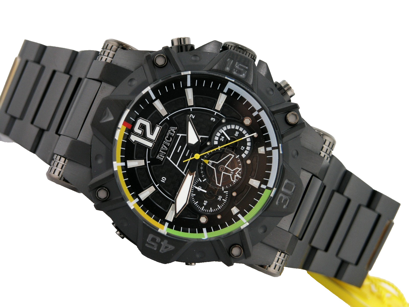 NEW INVICTA 40170 AVIATOR CHRONOGRAPH BLACK CARBON FIBER DIAL STEEL 52MM