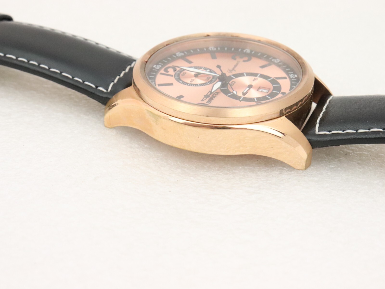 48mm Invicta 7418 Signature II Tritnite Watch Rose Gold Plate Chronograph Men