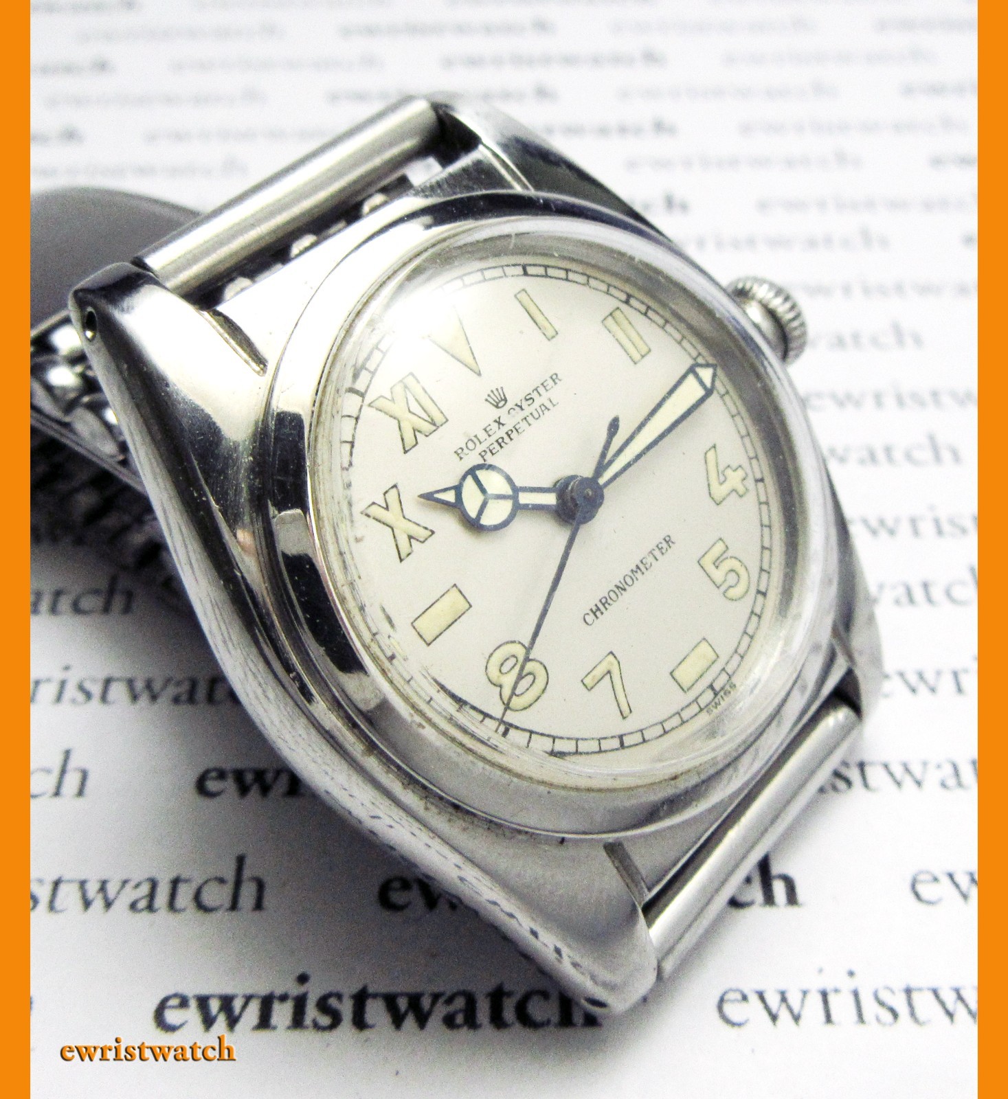 VTG Rolex Oyster Perpetual Chronometer Bubbleback California Dial w/BOR Bracelet