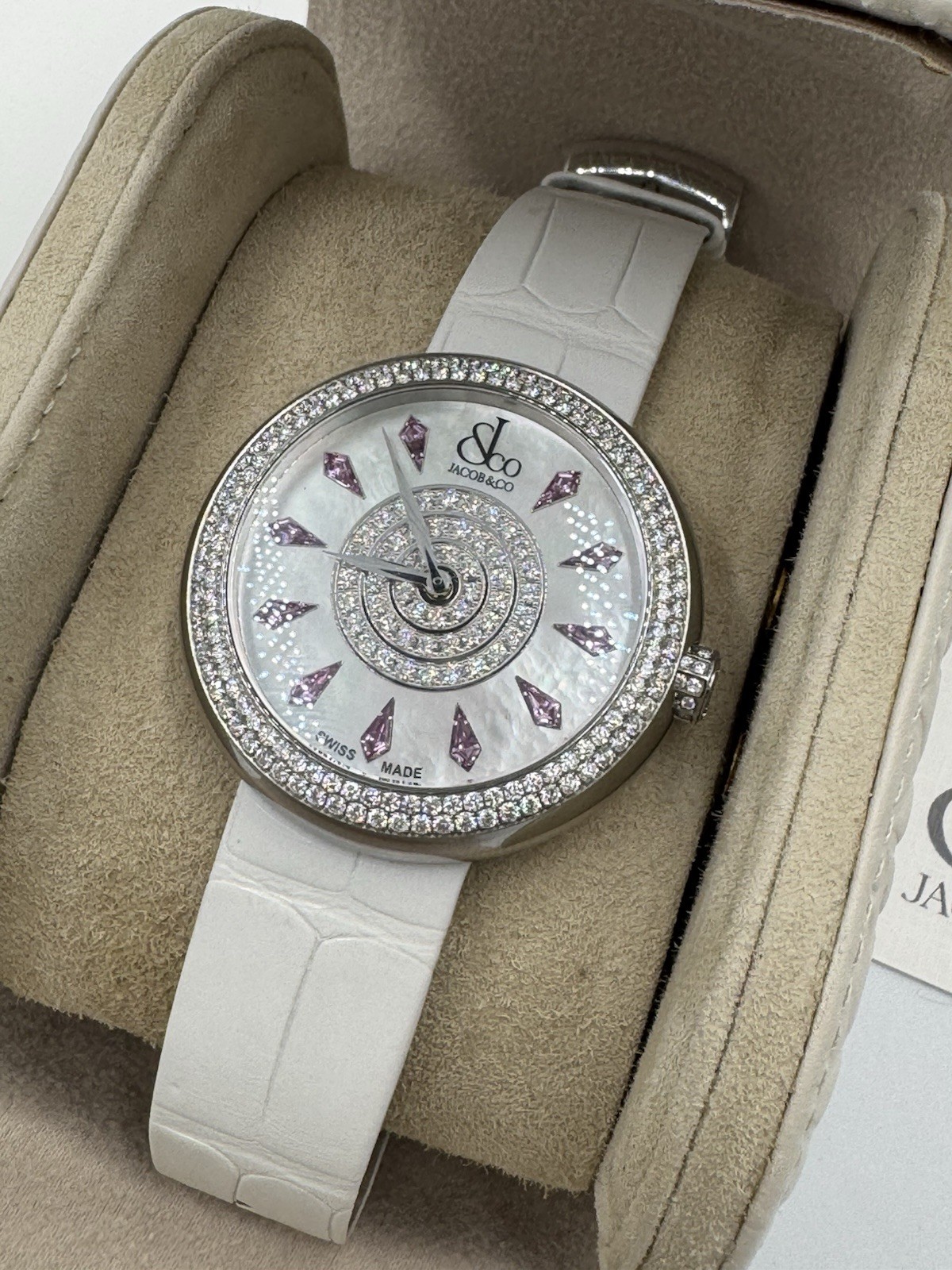 Jacob & Co. Brilliant Saphire 44mm Double Diamond Bezel Watch Box only 999 made