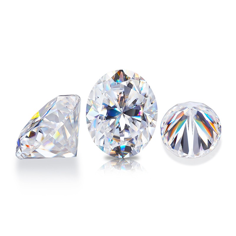 US 1-8ct Excellent Oval Cut D Color Loose Moissanite Stone VVS1 GRA Certificate