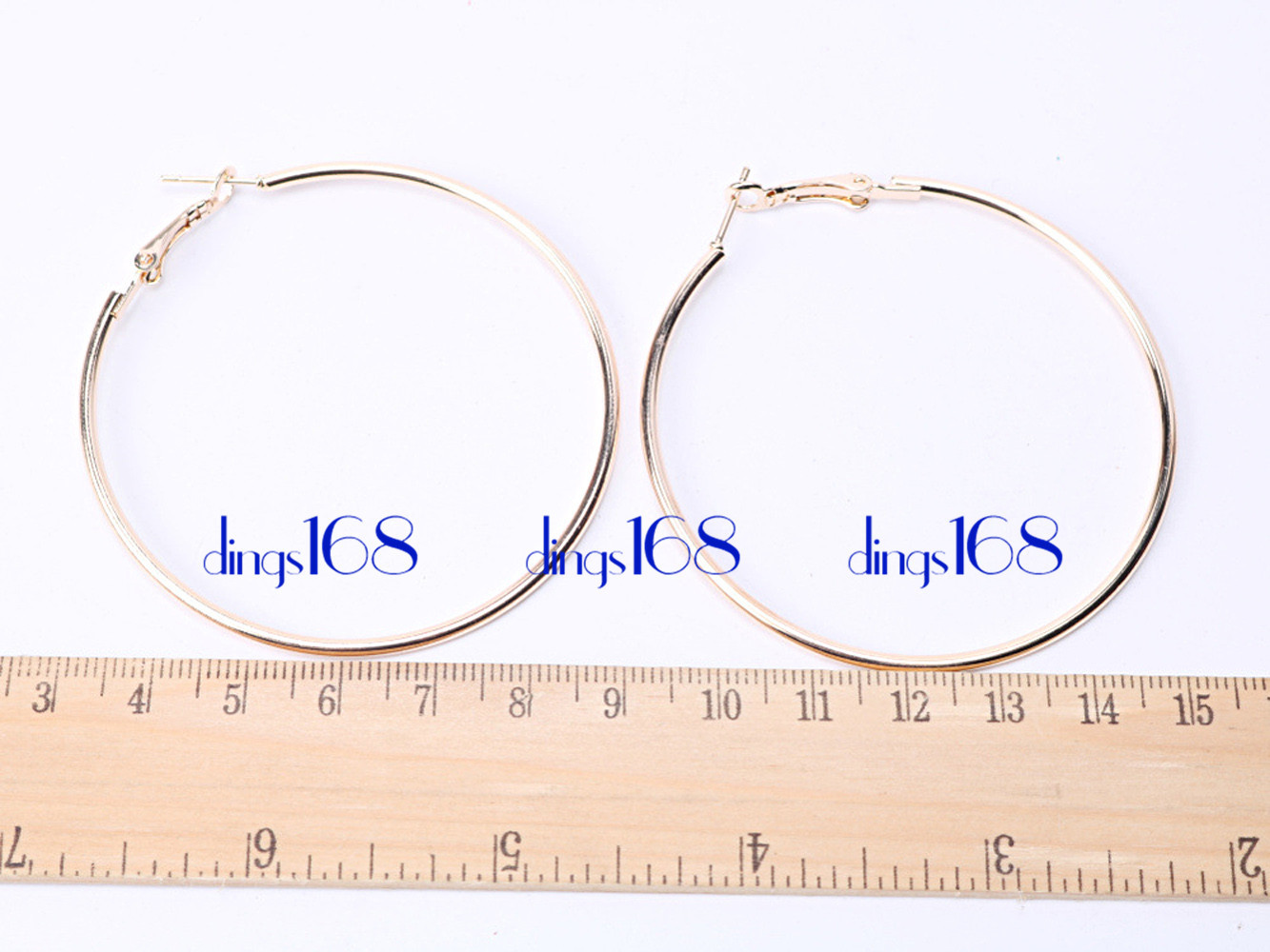 18K Gold Filled Tarnish-Free Small -eXtra Large Many Size Thin Hoop Earrings E3R
