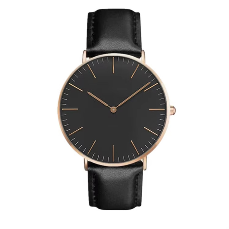 Luxury Women’s Watch Rose Gold Shell Dial Leather Strap Fashion Gift