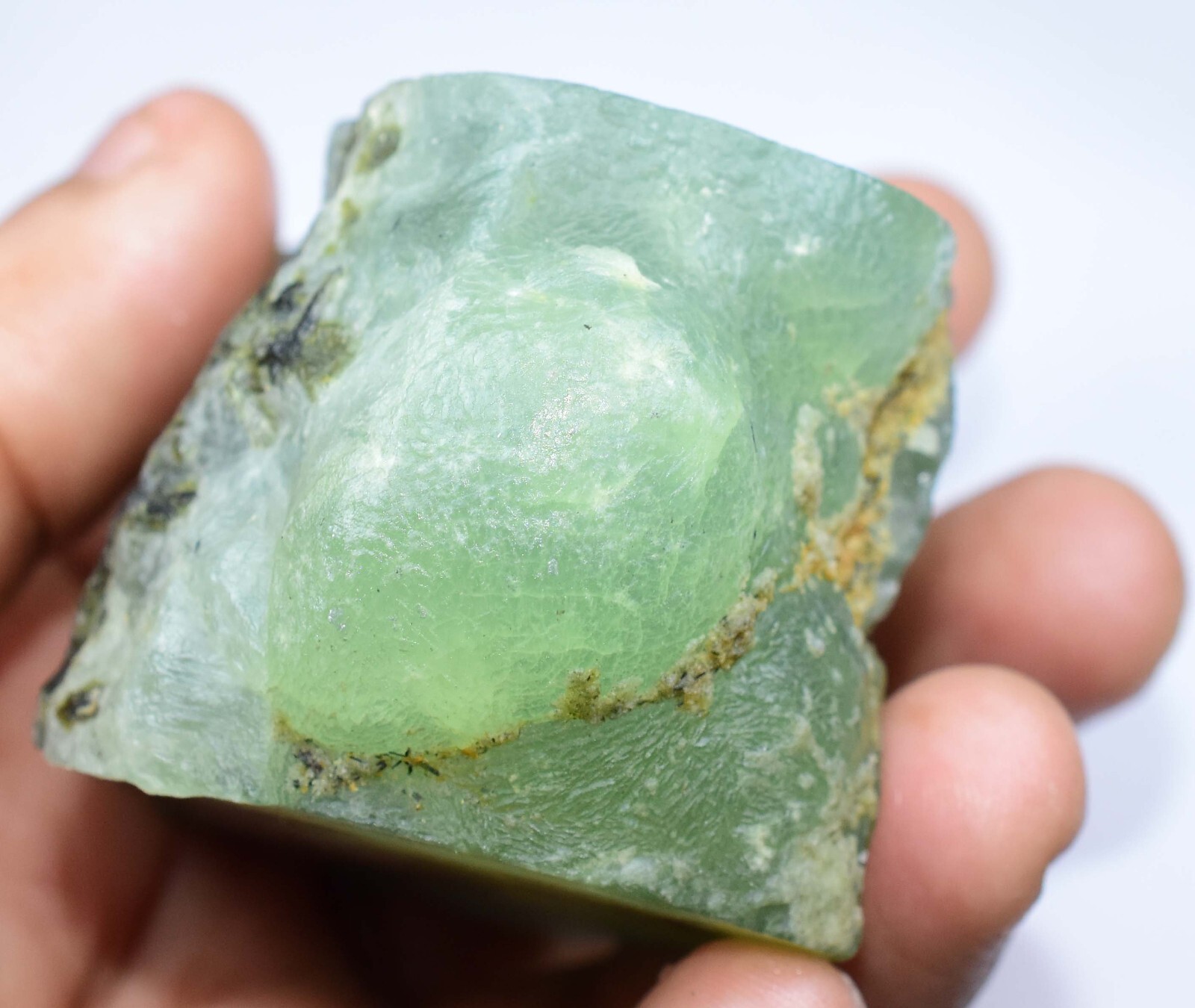100% Natural Green African Prehnite 1092.50 CT Untreated Specimen Facet Rough