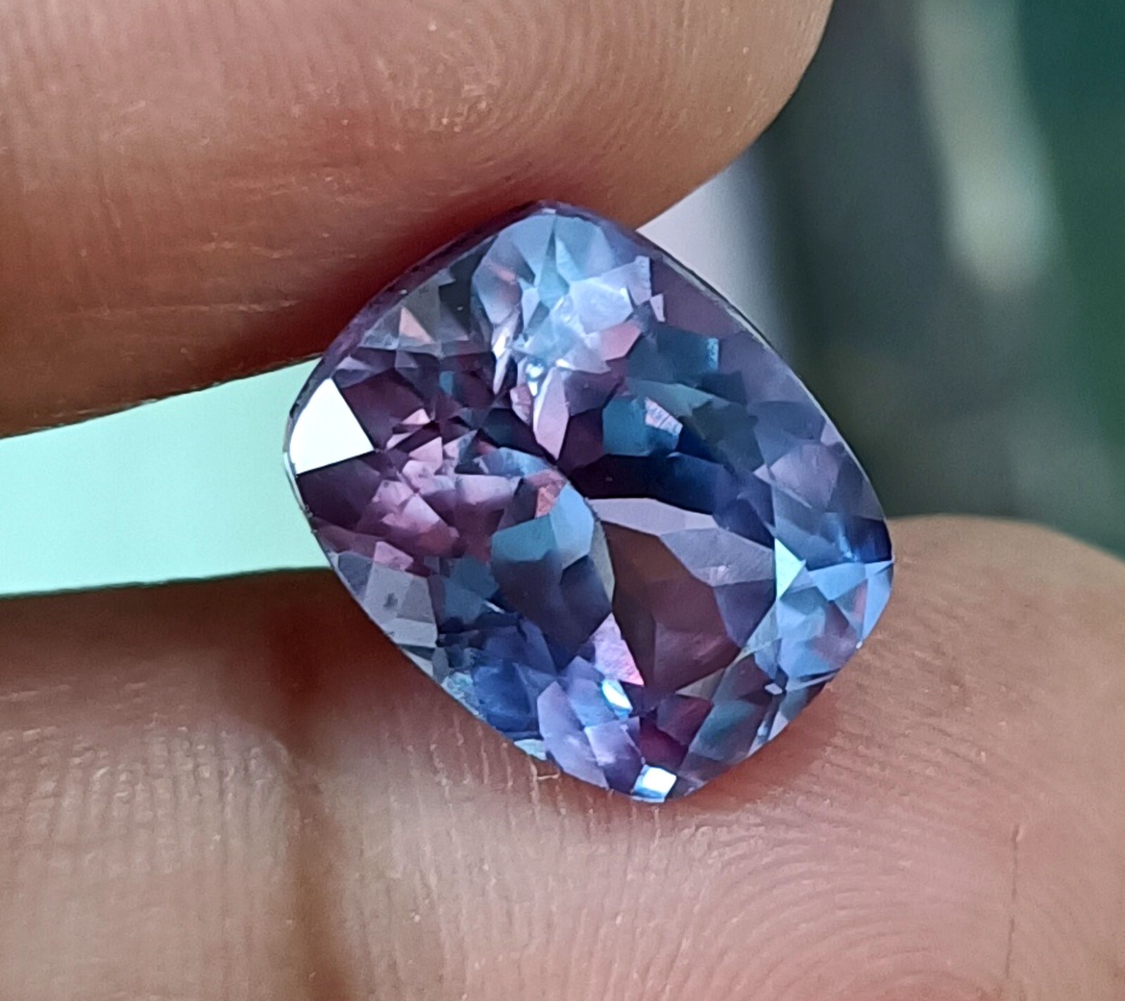 NATURAL Loose Montana Bi-Color Change Sapphire Cushion Cut GEMSTONE 20.00 Ct