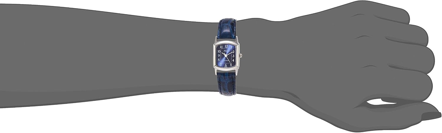 New Q&q QA69-305 Womens Watch Analog Water Resistant Leather Navy Japan