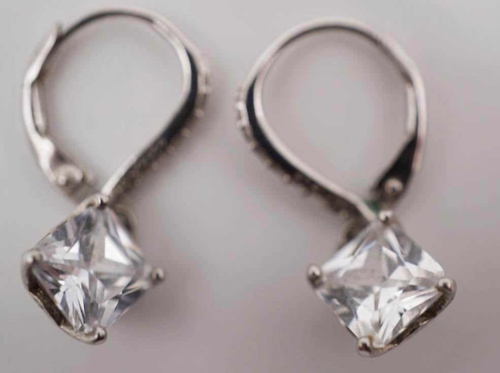 Sterling Silver .925 FZN CN Fuzion Creations CZ Earrings Fashion Jewelry
